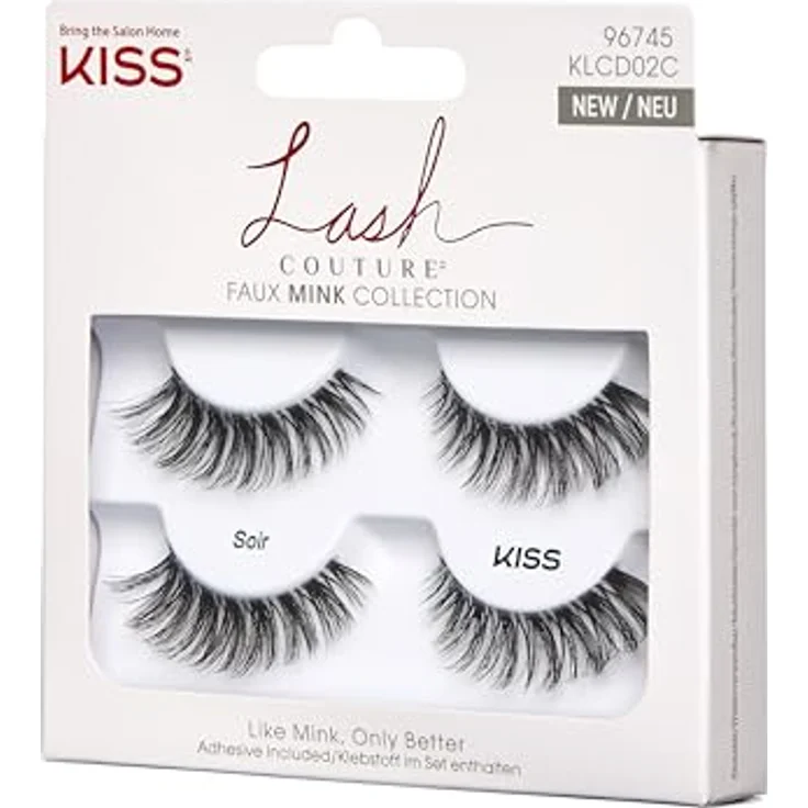KISS LASH COUTURE DOUBLE PACK - Soir, Faux Mink Wimpern, knotenfreies Wimpernband, vegan und tierversuchsfrei – Bild 3