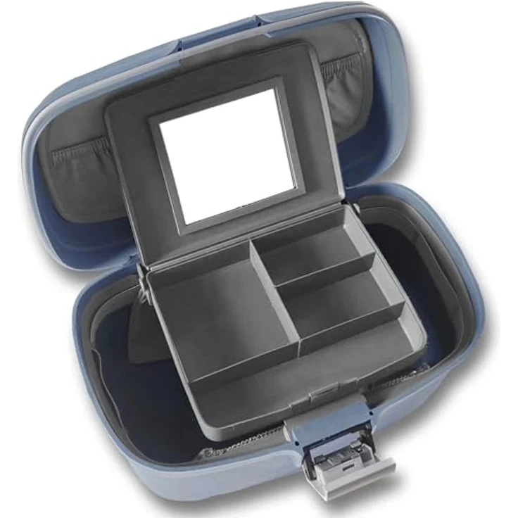Roncato Necessaire Flexi Beauty Case 36 cm Blau mit Spiegel und Zahlenschloss – Bild 6