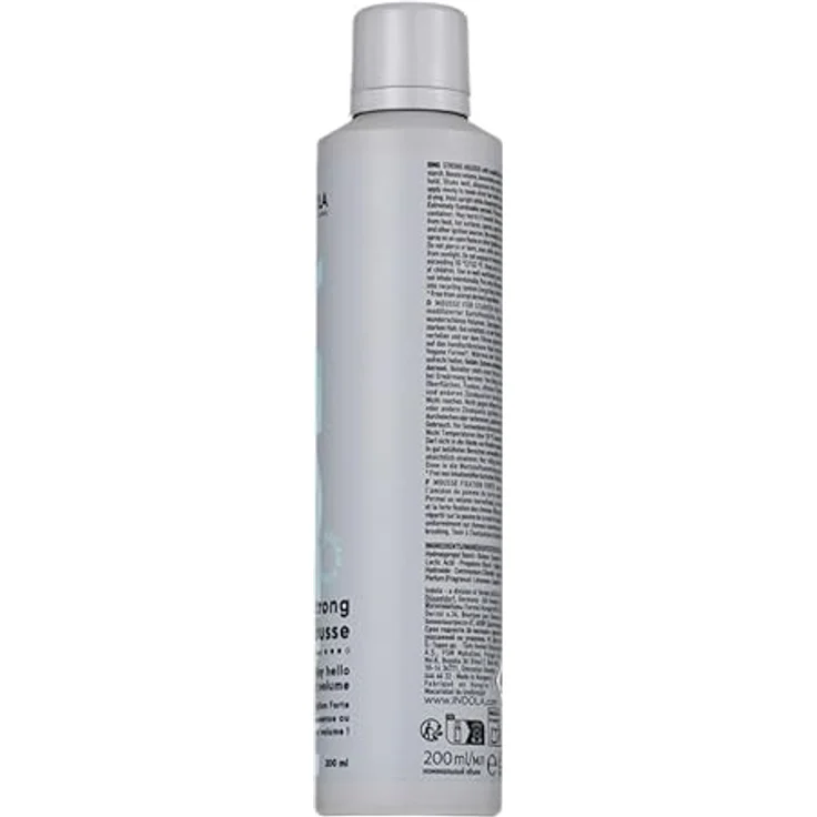 Indola Strong Mousse 200ml, Mousse mit starkem Halt und zusätzlichem Volumen, für alle Haartypen – Bild 4