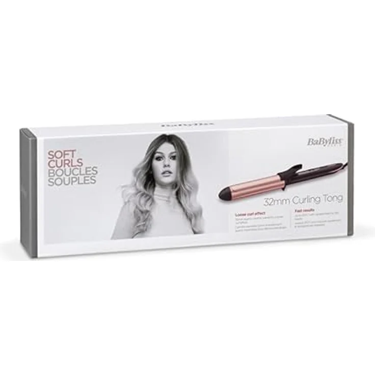 BaByliss C452E mit Klemme, 32mm, Rose Quartz Tong, Advanced Ceramics Heizsystem, inkl. Hitzeschutzmatte – Bild 6