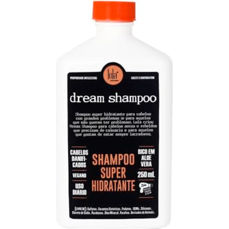 Lola Cosmetics - Dream&Cream Shampoo - Unisex - 250 ml - Feuchtigkeit und Schutz für trockenes Haar