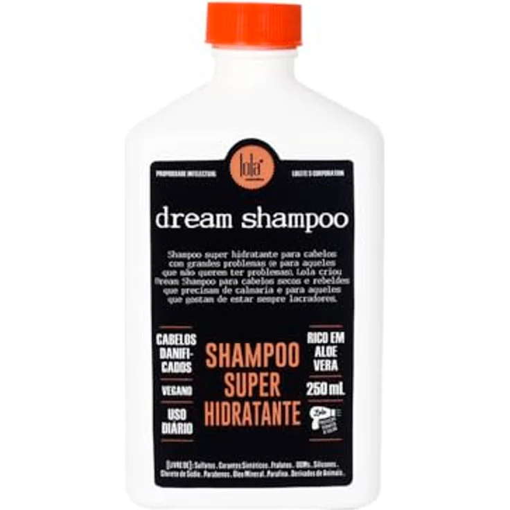 Lola Cosmetics - Dream&Cream Shampoo - Unisex - 250 ml - Feuchtigkeit und Schutz für trockenes Haar – Bild 1