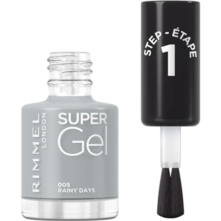 Rimmel London, Super Gel Nagellack, 005 Rainy Days, professionelles Ergebnis, langer Halt, 12 ml – Bild 2