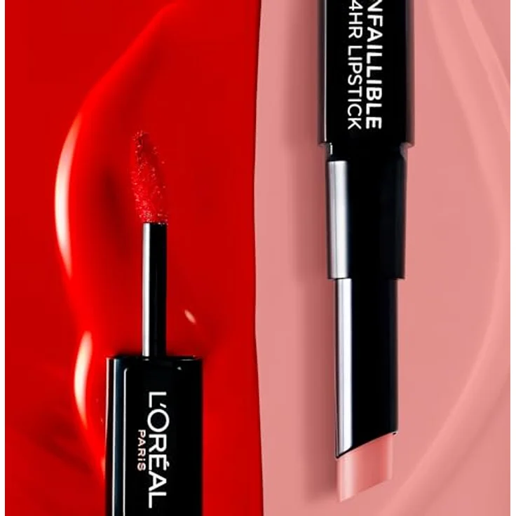 L’Oréal Paris Infallible 2-Step Lipstick, extrem langanhaltender Lippenstift mit Pflege-Balsam, 5,7 g – Bild 2