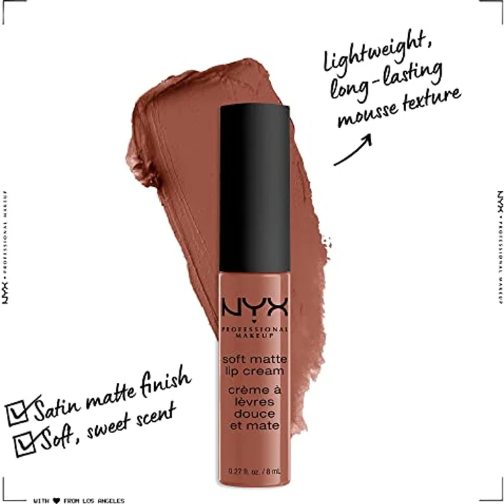 NYX Professional Makeup Wedding Soft Matte Lip Cream, Lippenstift in Leon, 8 ml, feuchtigkeitsspendend und langanhaltend – Bild 2