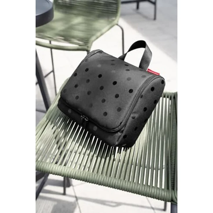 REISENTHEL® Kulturbeutel toiletbag XL, Kosmetiktasche Kulturbeutel Kulturtasche, luftiges Netzgewebe, viele Taschen, Haken zum Aufhängen, inkl. Spiegel, schwarz – Bild 6