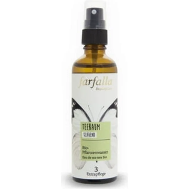 Farfalla Bio-Pflanzenwasser - Teebaum Gesichtswasser 75 ml mit reinigender Wirkung