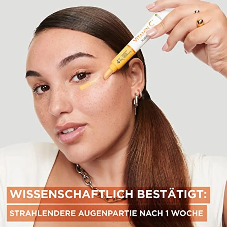 Garnier Vitamin C Anti-Müdigkeits Augencreme, Für eine strahlende und wache Augenpartie, Gegen Augenringe und Krähenfüße, Glow Booster Augenpflege, SkinActive, 1 x 15 ml – Bild 2