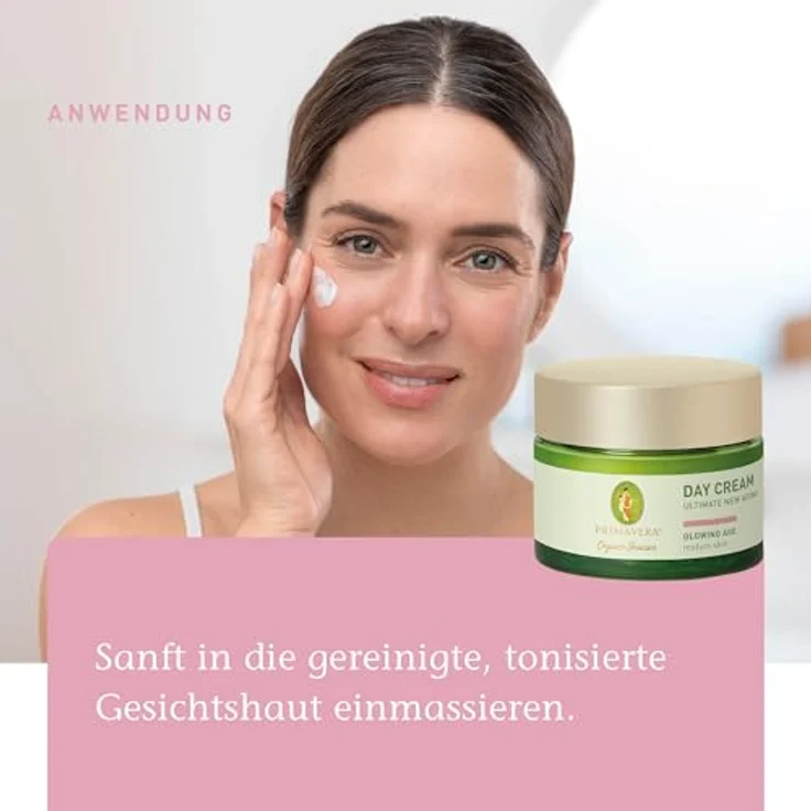 PRIMAVERA Day Cream - Ultimate New Aging 30 ml - Naturkosmetik - Gesichtscreme für reife, anspruchsvolle Haut - aktiviert, restrukturiert und strafft die Haut - Glastiegel - vegan – Bild 4