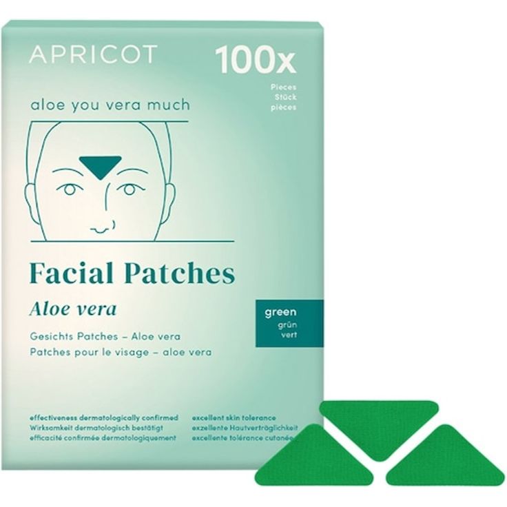 APRICOT Facial Patches Aloe Vera - Feuchtigkeitsmasken mit Anti-Aging-Effekt, 100 g, dermatologisch getestet