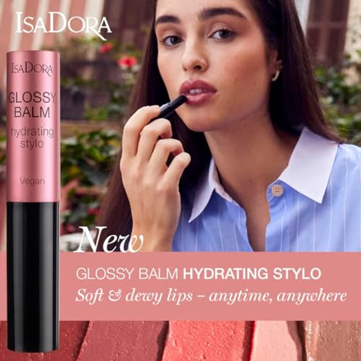 Isadora Glossy Balm Hydrating Stylo, feuchtigkeitsspendender Lippenbalsam mit Kakao- und Sheabutter, 1,6 g – Bild 2