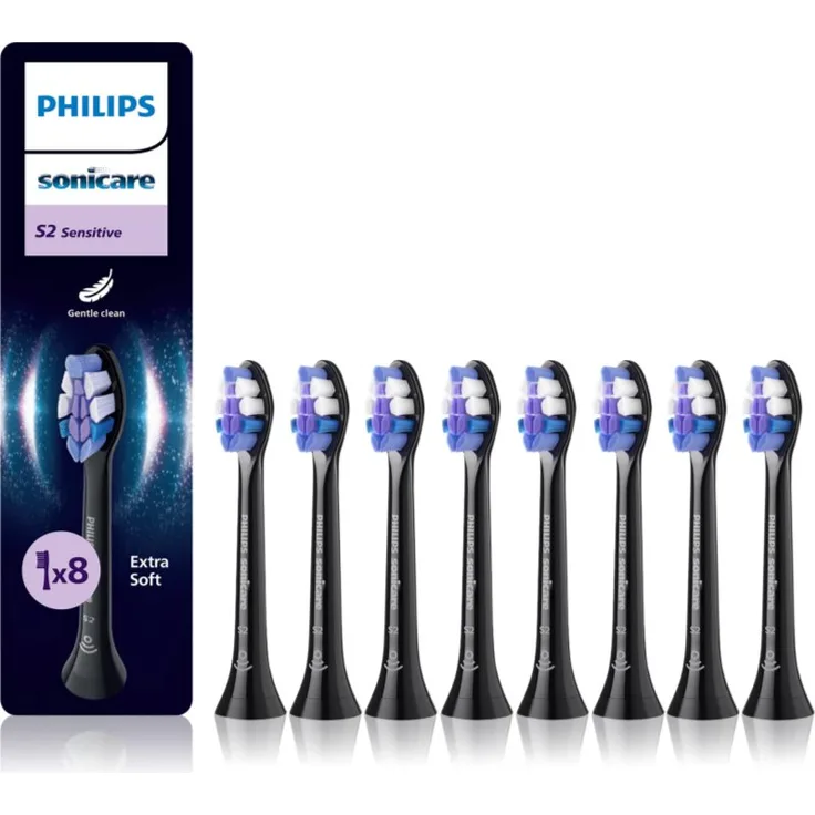 Philips Sonicare Sensitive HX6058/88, Ersatzkopf für Zahnbürste, 8 St. für effektive Zahnreinigung