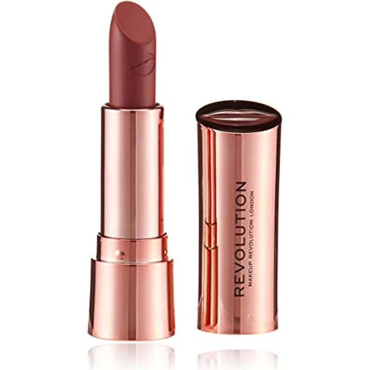 Revolution Satin Kiss Lipstick, Lippenstift 3,5 g in ROSE, intensive Farbgebung – Bild 1
