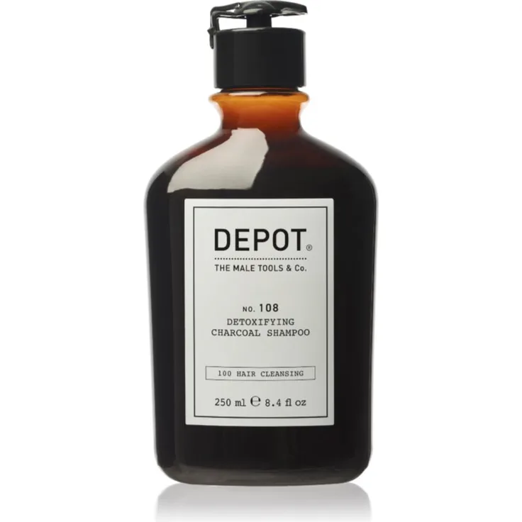 DEPOT 100 HAIR CLEANSING NO. 108, Detoxifying Charcoal Shampoo für alle Haartypen, 250 ml