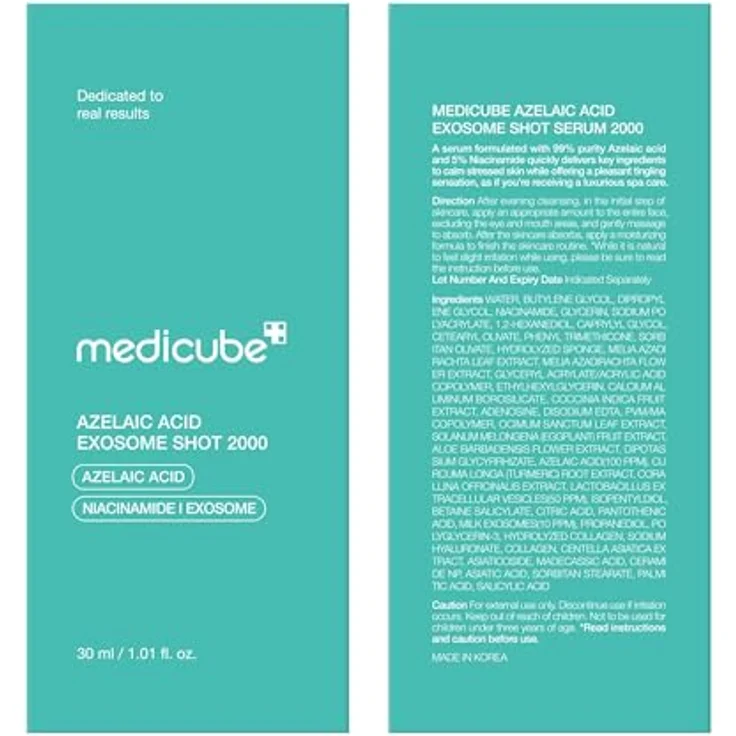 Medicube Azelaic Acid Exosome Shot 2000 Serum 30 ml – K-Beauty Ampoule mit 5 % Niacinamid und mikrofeiner Exosome-Technologie für alle Hauttypen – Bild 8