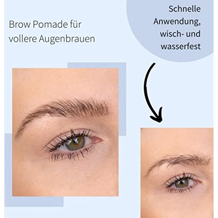 fleeky Brow Pomade Dark Brown, Cremebasierte Augenbrauenfarbe mit präzisem Pinsel, 1,5 g – Bild 5