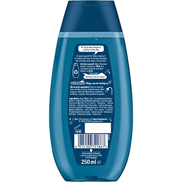 Schauma Schwarzkopf Kids Shampoo & Waschgel Blaubeere (1x 250 ml), entwirrt das Haar für leichtere Kämmbarkeit – Bild 2