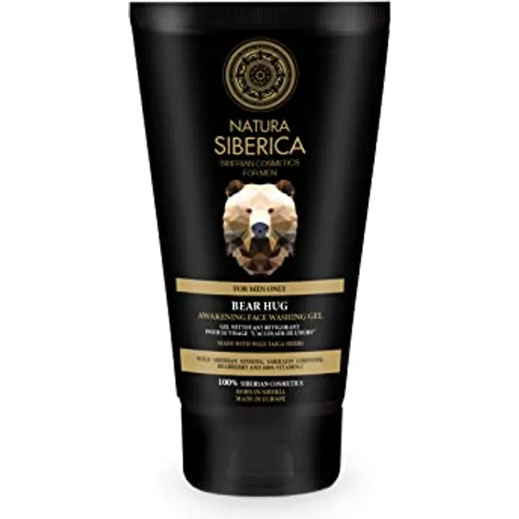 Natura Siberica Bear Hug Awakening Waschgel für Männer, 150 ml, belebendes Duschgel mit reinigender Wirkung