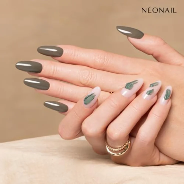 NEONAIL Unwritten Canvas Oil Paint Gel Effect Kunstnägel, gräuliches Grün mit mattem Finish, 5 g – Bild 8