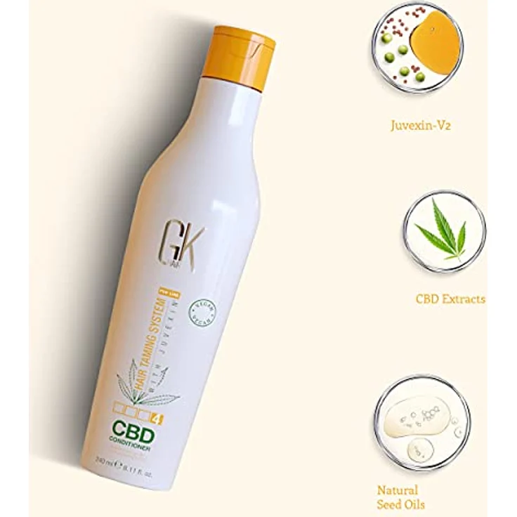 GK Hair CBD Conditioner, revitalisierender Conditioner mit feuchtigkeitsspendendem CBD, 240 ml – Bild 4