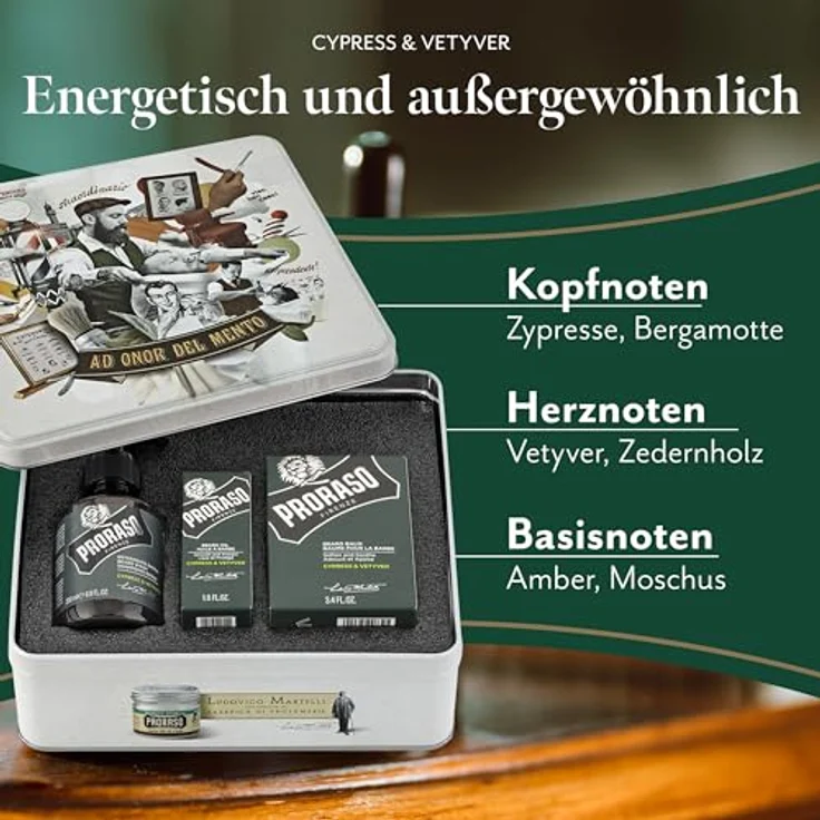 Proraso Cypress & Vetyver Bartpflege Beard Kit 3 teilig 330 ml – Bild 2