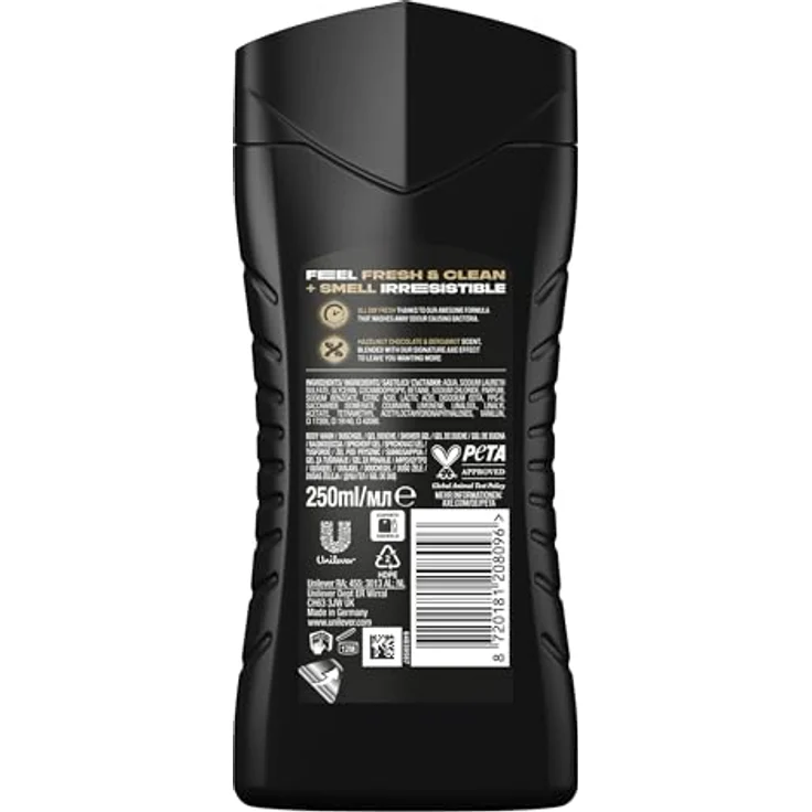 Axe 3-in-1 Duschgel & Shampoo Magnum Gold Caramel Billionaire, langanhaltende Frische und süßer Duft, dermatologisch getestet, 250 ml – Bild 3