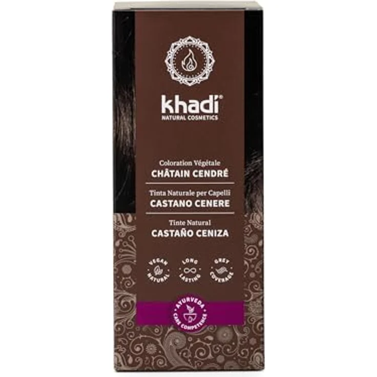 Khadi Pflanzenhaarfarbe Aschbraun 100 g – Bild 2