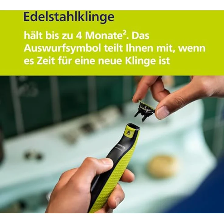 Philips OneBlade 360 Face Elektrischer Bartschneider Rasierer 2x 360 Klingen 3x, USB wasserfest – Bild 6