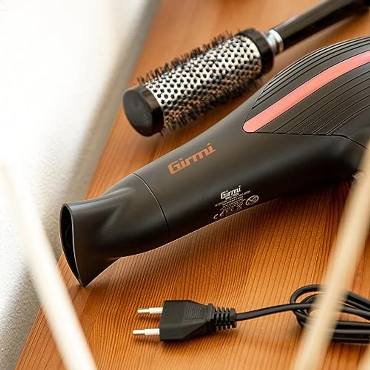 Girmi PH20 Haartrockner, 2200 W mit 2 Geschwindigkeiten, 3 Temperaturstufen, ergonomischem Griff, schwarz-rot – Bild 6