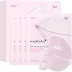 medicube Salmon DNA PDRN Pink Collagen Jelly Gel Mask, Übernachtungs-Gesichtsmaske für Glasglanz-Haut, 28g, 4er Pack, elastisch, feuchtigkeitsspendend, straffend