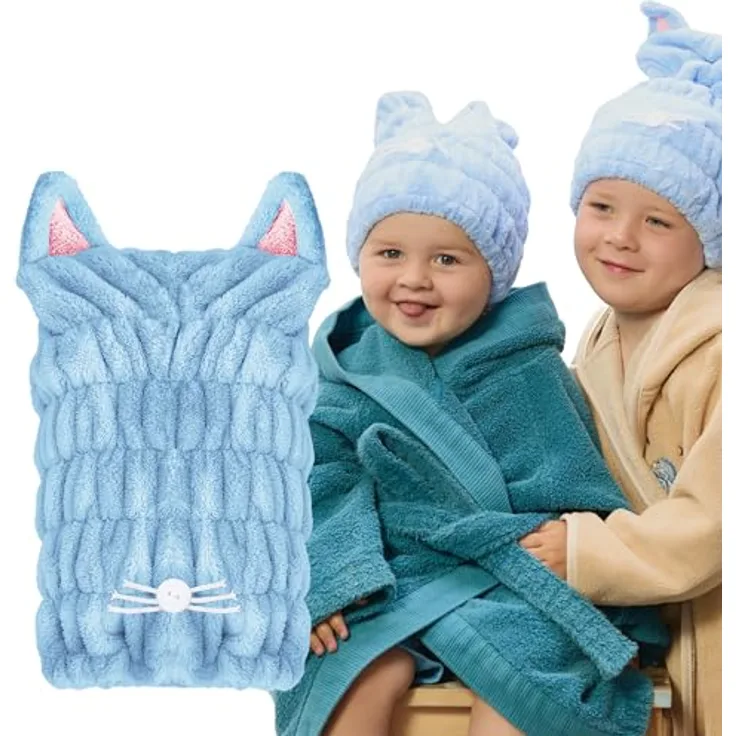 GLOV Hair Towel Turban für Kinder, originelles Design, schonend zum Haar, 1 Stück