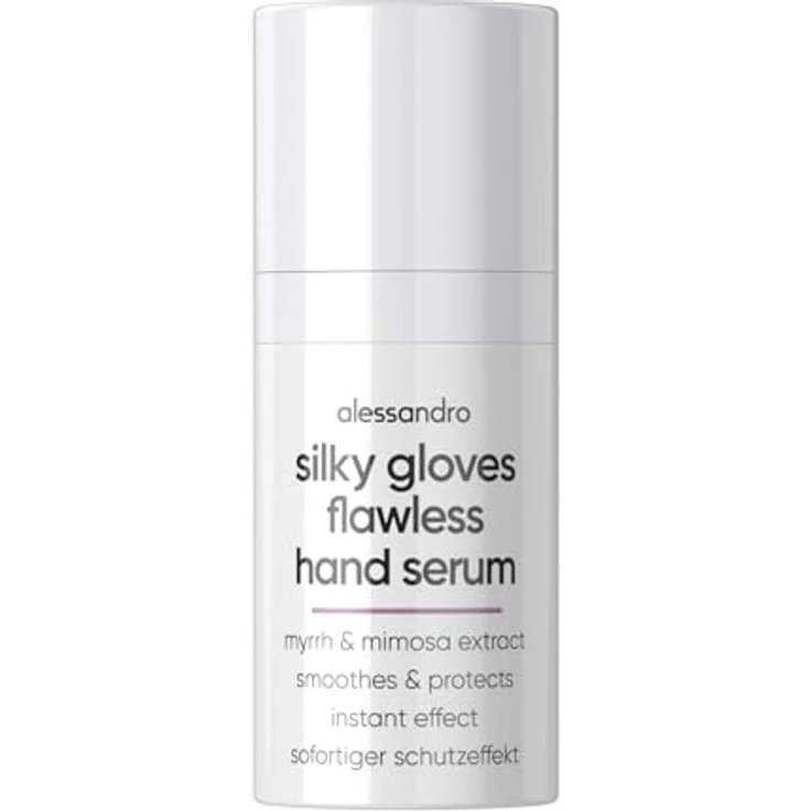alessandro Silky Gloves Flawless Hand Serum, schützend & glättend mit Mimose & Myrrhe Extrakt, ölfreie Formel, vegan, 15ml – Bild 1