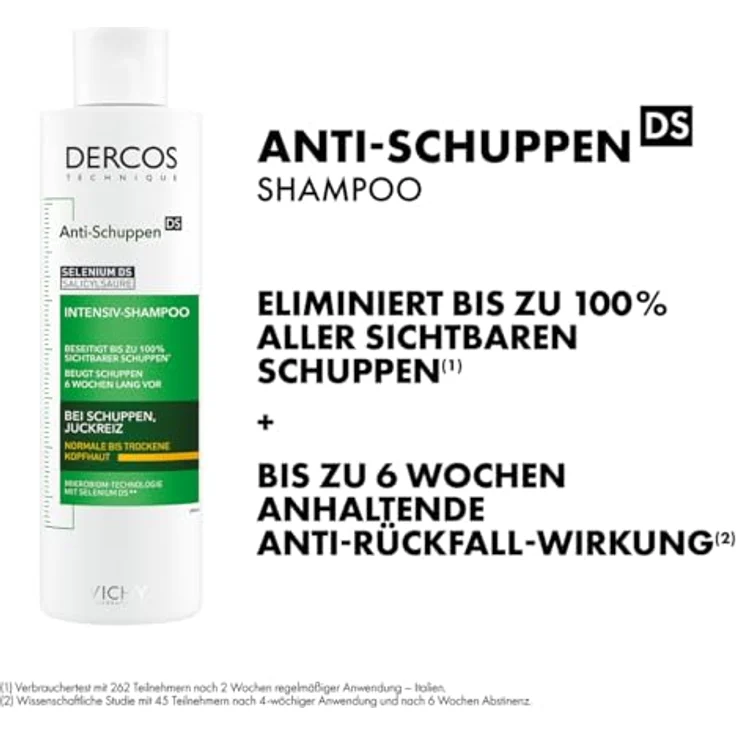 Vichy Dercos Anti-Dandruff Shampoo gegen Schuppen für trockenes Haar 390 ml – Bild 2