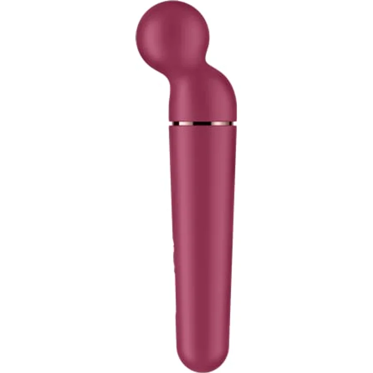 Satisfyer Planet Wand-er Massagestab, 60 Vibrationsmodi, wasserfest (IPX7), wiederaufladbar, 30,5 cm, in Beere – Bild 5