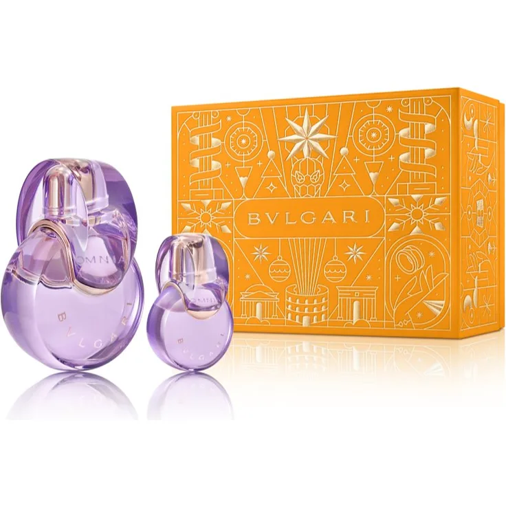 BVLGARI Omnia Amethyste Geschenkset, Damen-Duftset mit 100 ml Eau de Toilette und 15 ml Mini-Version