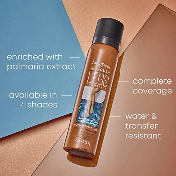Sally Hansen Airbrush Legs, Tönungsspray für Beine, 75 ml, Farbton 001 Light Glow, stimuliert die Mikrozirkulation – Bild 2