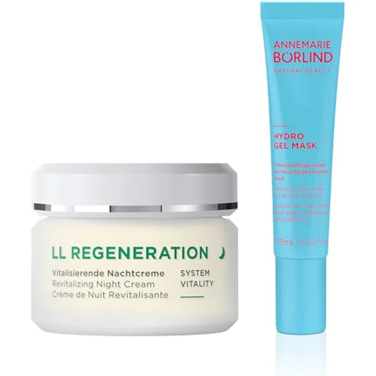 ANNEMARIE BÖRLIND LL REGENERATION Winter Recovery Night Set - Nachtcreme (50 ml) + Hydro Gel Mask (15 ml) - Feuchtigkeitsspendende, regenerierende Nachtpflege, ohne Mineralöle und Silikone – Bild 2
