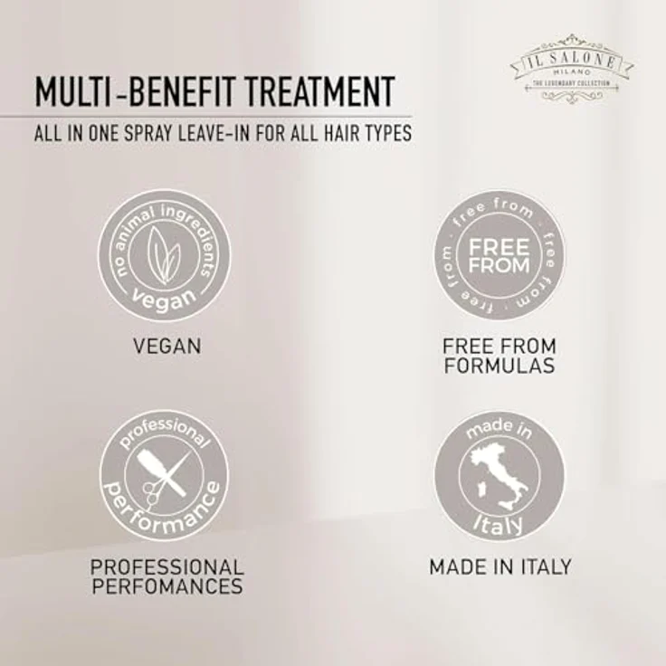 Alfaparf Milano Il Salone Milano Multi-benefit, Leave-in Haarspray für alle Haartypen, 200 ml - vegan, feuchtigkeitsspendend, erleichtert das Kämmen – Bild 5