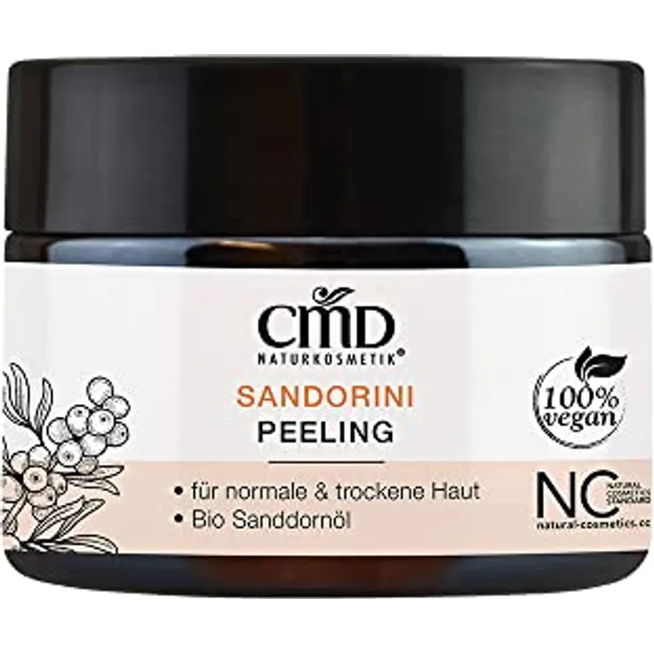 CMD Naturkosmetik Sandorini Peelingcreme 50 ml für empfindliche Haut, glättend, Poren-Behandlung