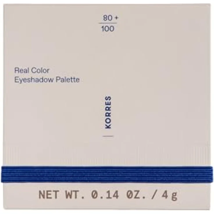 KORRES Real Color Eyeshadow Palette Smokey Sea 02, Lidschattenpalette mit 4 cremigen Naturtönen in matt, satiniert & metallisch, angereichert mit Vulkan-Mineralien, vegan, 4g – Bild 2