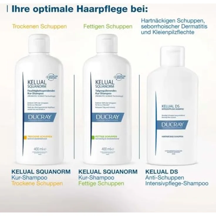 Ducray Kelual Squanorm Shampoo für fettige Schuppen, 400 ml – Bild 9