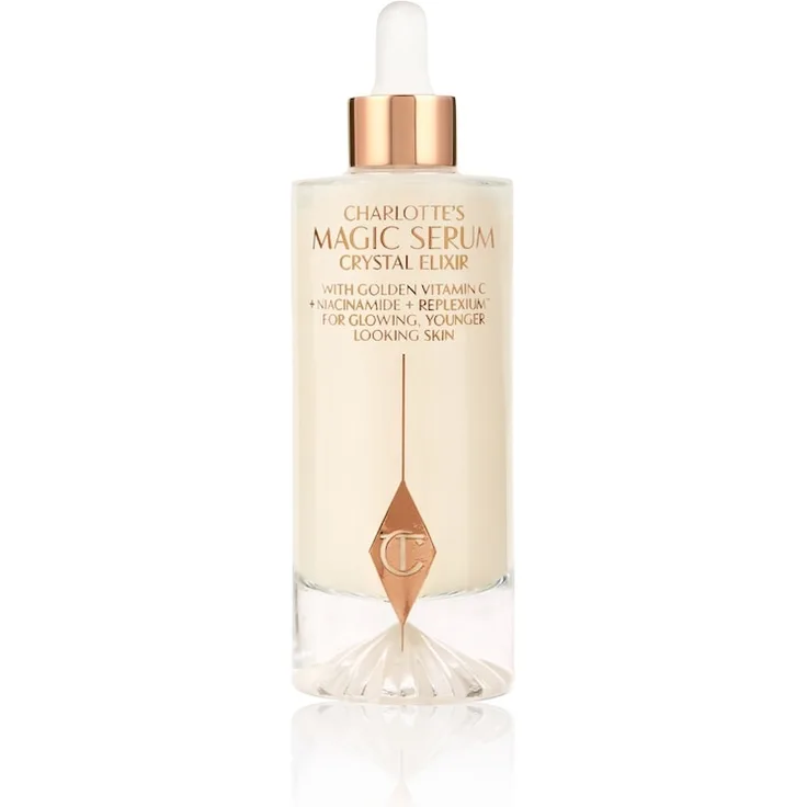 Charlotte Tilbury Charlotte’s Magic Serum Crystal Elixir, Gesichtsserum mit Peptiden und 5-Kristall-Komplex, 100 ml