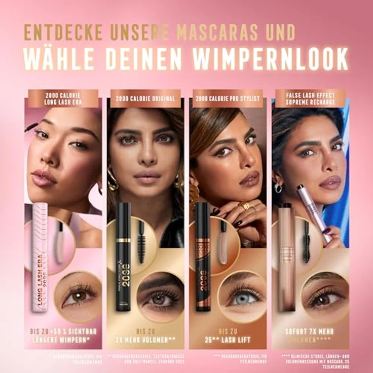 Max Factor 2000 Calorie Long Lash Era, verlängernder Mascara in 003 Black Brown, wasserfest, 7.8 ml – Bild 7