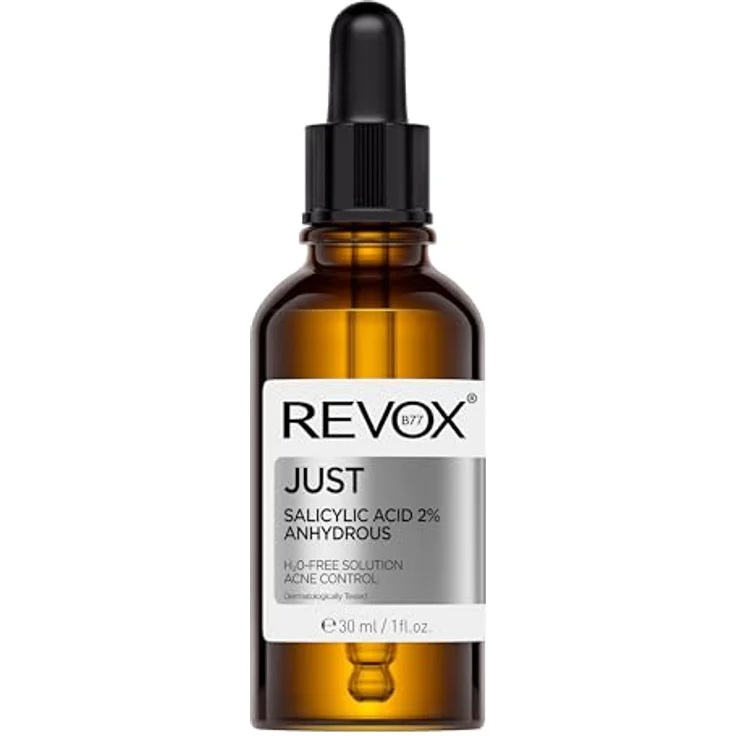 Revox B77 Just Salicylic Acid 2% Anhydrous Gesichtsserum, vegan, 30 ml, für reduzierte Unvollkommenheiten und regulierte Talgproduktion – Bild 2