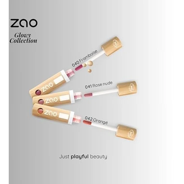 Zao Refill Bamboo Lip Oil, Lippenpflege mit feiner Farbgebung und Aufpolsterungseffekt, 3,8 ml – Bild 2