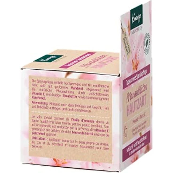 Kneipp Gesichtscreme Mandelblüten Hautzart - nährende Creme mit reichhaltiger Sheabutter, Mandelöl & Vitamin E - natürlicher Pflegeöl-Komplex - für trockene & sensible Haut - 50ml – Bild 4