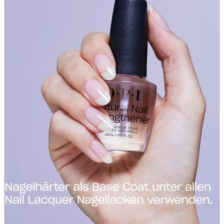OPI Natural Nail Strengthener – 2-in-1 Nagelhärter und Base Coat - stärkt mit Vitamin A & E, schützt vor Verfärbung - 15 ml, vegan – Bild 4
