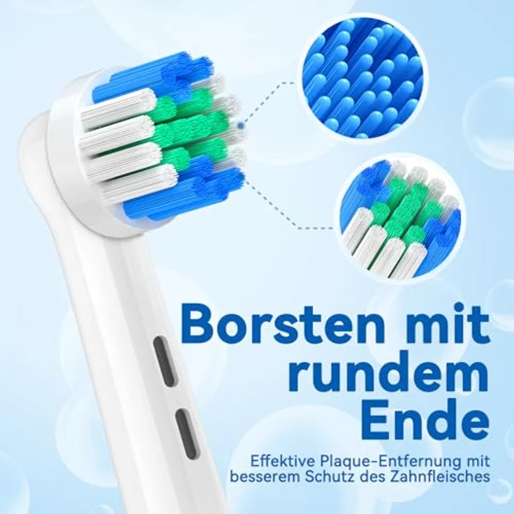AnjoCare Ersatzbürstenköpfe für Oral B, 24 Pack, kompatibel mit Pro1000/3000/5000/7000, komfortable Reinigung mit DuPont-Borsten, farbcodierte Ringe für Familiennutzung – Bild 2