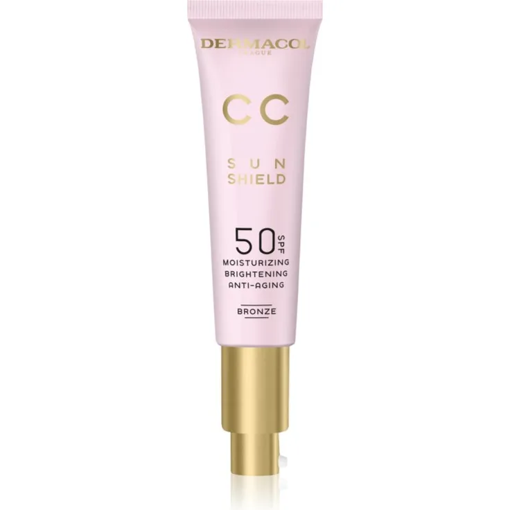 Dermacol CC Sun Shield CC Cream, verjüngende Tagescreme mit SPF 50, Farbton Bronze, 30 ml