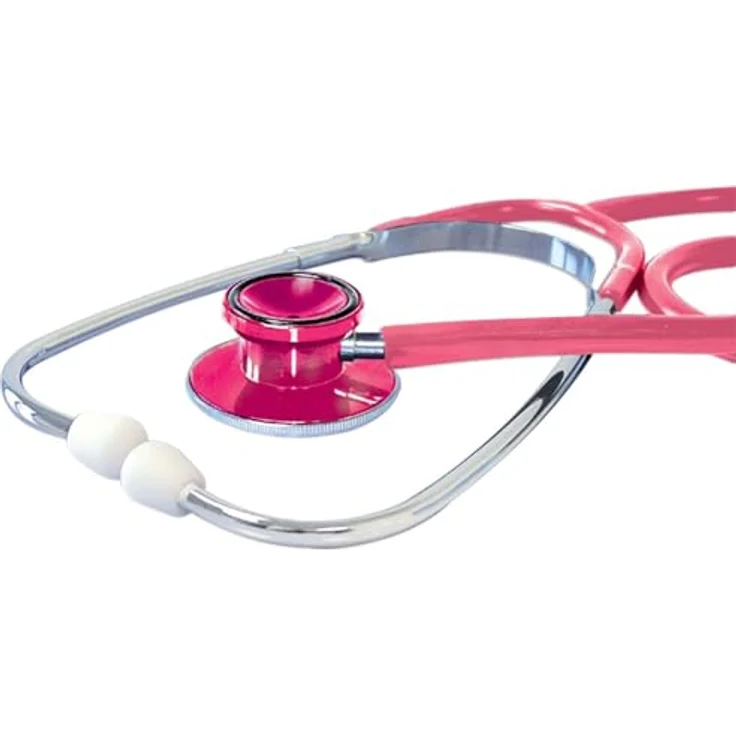 Megro Ratiomed Doppelkopf Stethoskop rosa – Bild 2